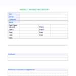 Marketing Weekly Report Template