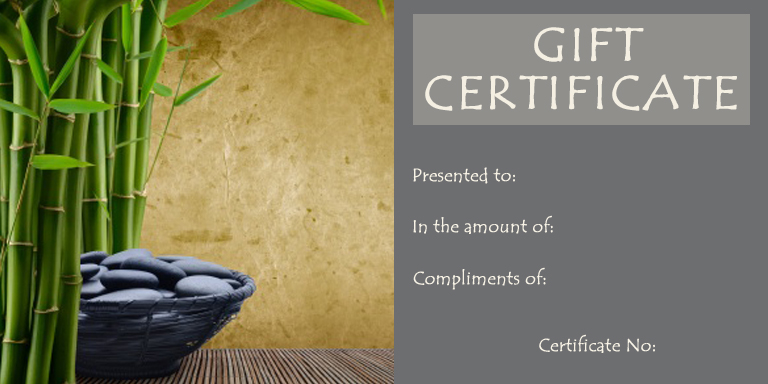 Massage Gift Certificate Template Free Download