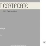 Massage Gift Certificate Template Free Download