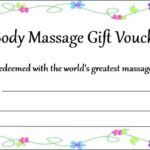 Massage Gift Certificate Template Free Printable