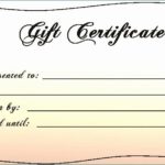 Massage Gift Certificate Template Free Printable