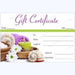 Massage Gift Certificate Template Free Printable