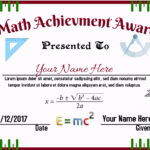 Math Certificate Template