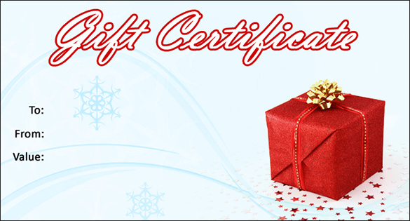 Merry Christmas Gift Certificate Templates