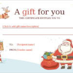 Merry Christmas Gift Certificate Templates