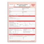 Minor Electrical Installation Works Certificate Template