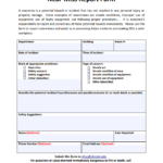 Near Miss Incident Report Template