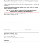 Near Miss Incident Report Template