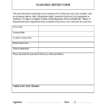 Near Miss Incident Report Template