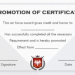 Officer Promotion Certificate Template