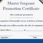 Officer Promotion Certificate Template