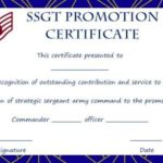 Officer Promotion Certificate Template