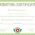 Officer Promotion Certificate Template