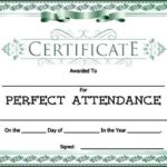 Perfect Attendance Certificate Free Template