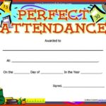 Perfect Attendance Certificate Free Template