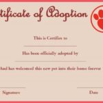 Pet Adoption Certificate Template