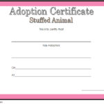 Pet Adoption Certificate Template