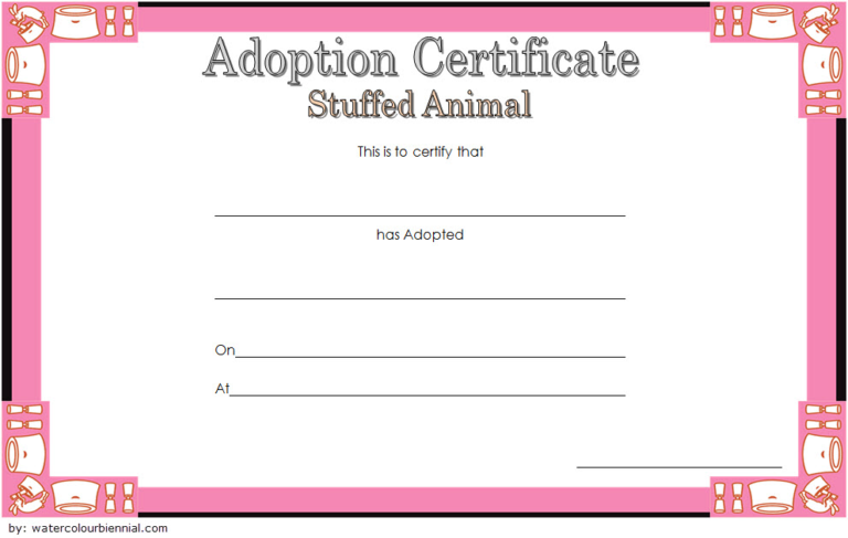 Pet Adoption Certificate Template (1) - TEMPLATES EXAMPLE | TEMPLATES ...