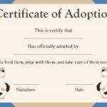 Pet Adoption Certificate Template