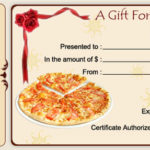 Pizza Gift Certificate Template