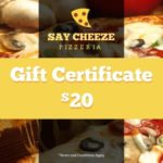 Pizza Gift Certificate Template