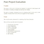 Post Project Report Template
