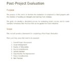 Post Project Report Template