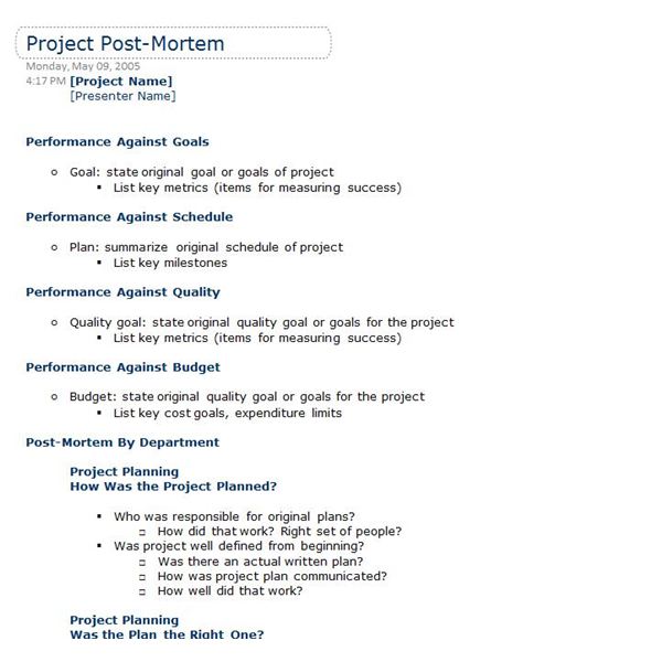 Post Project Report Template 3 TEMPLATES EXAMPLE TEMPLATES EXAMPLE