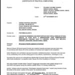 Practical Completion Certificate Template Uk