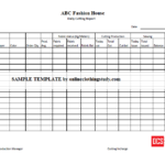 Production Status Report Template