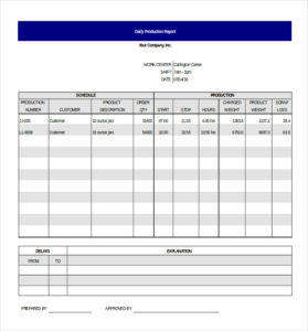 Image 12 for Production Status Report Template