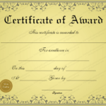 Professional Award Certificate Template