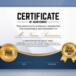 Professional Award Certificate Template