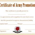 Promotion Certificate Template