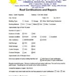 Roof Certification Template