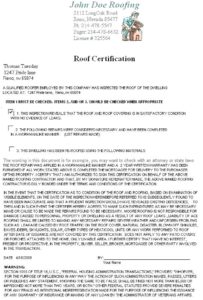 Roof Certification Template (4) TEMPLATES EXAMPLE TEMPLATES EXAMPLE Roof Certification Template (4) TEMPLATES EXAMPLE TEMPLATES EXAMPLE