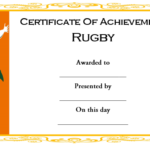 Rugby League Certificate Templates