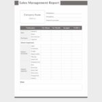 Sales Management Report Template