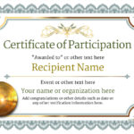 Sample Certificate Of Participation Template