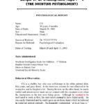 School Psychologist Report Template