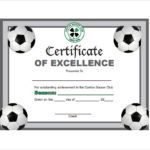 Soccer Award Certificate Template