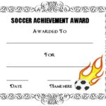 Soccer Award Certificate Template