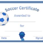 Soccer Award Certificate Template