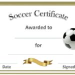 Soccer Award Certificate Template