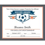 Soccer Certificate Template