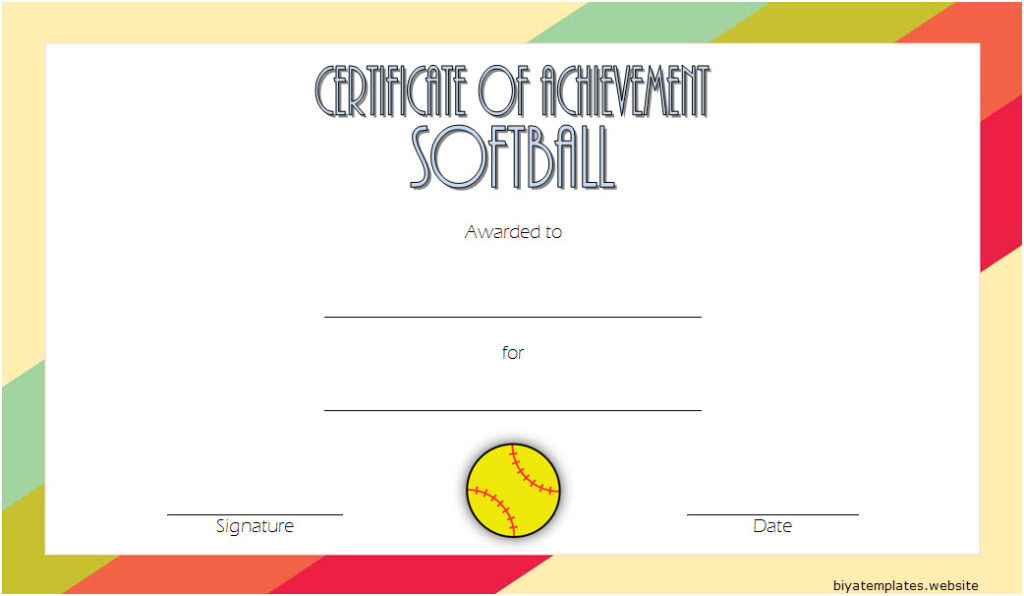 Softball Certificate Templates Free