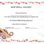 Softball Certificate Templates Free
