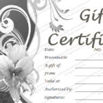 Spa Day Gift Certificate Template