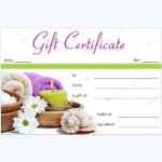 Spa Day Gift Certificate Template