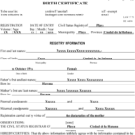 Spanish To English Birth Certificate Translation Template